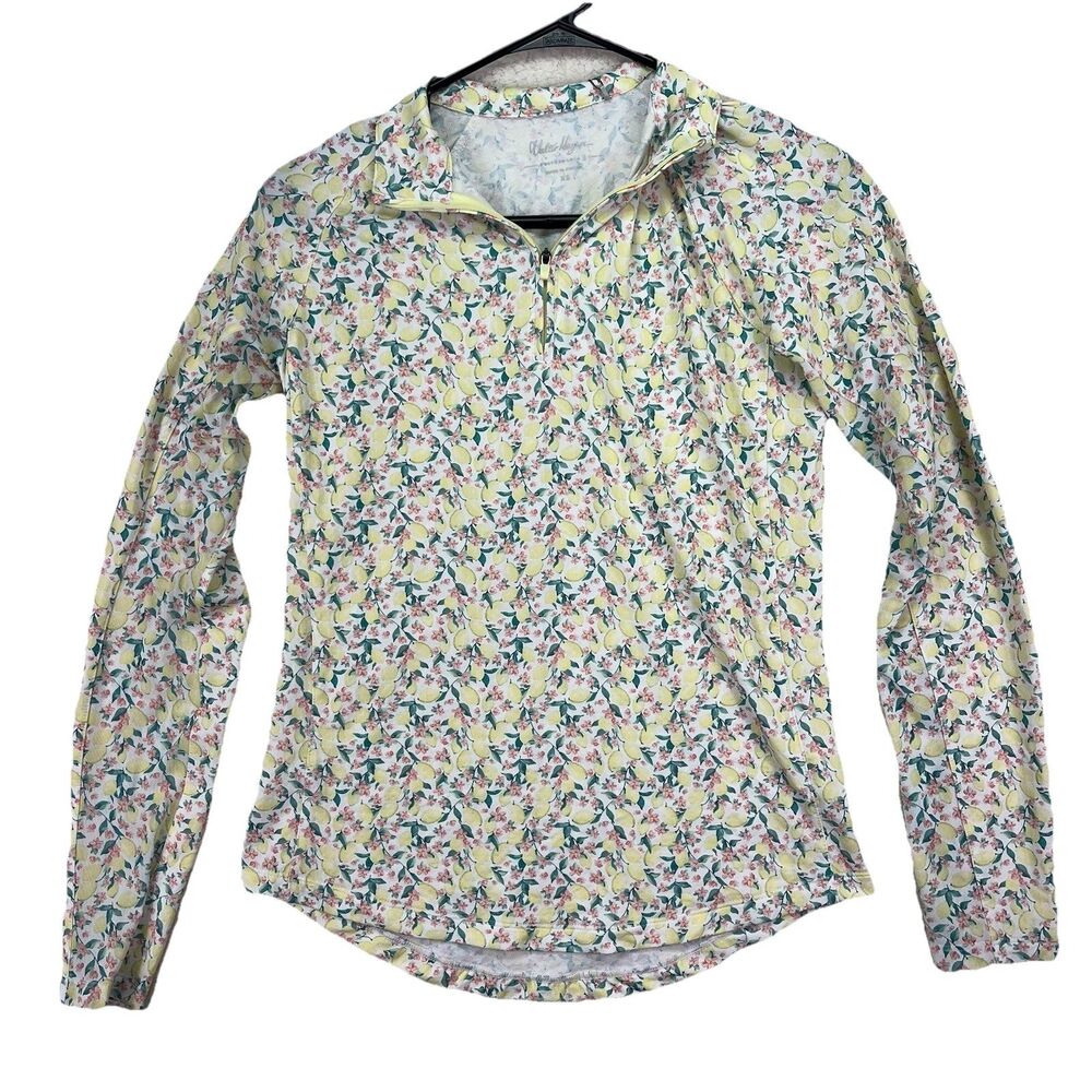Walter Hagen‎ Womens Performance 11 UV Suncover 1/4 Zip Fresco Lemon XS Extra Sm